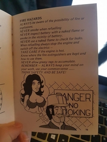 Pic #5 - You can tell this old safety manual was made for a male audience