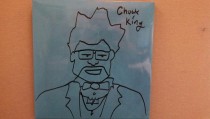 Pic #56 - Every week I draw a new version of my co-worker on his dry erase board He is a quiet  year old man and doesnt really know how to feel about this