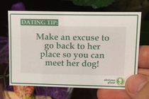 Pic #7 - I left some free dating advice in the floral department of a grocery store