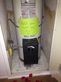 Pic #7 - I wasnt home when a dude fixed my water heater I hope he liked the surprise