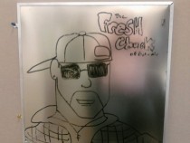 Pic #76 - Every week I draw a new version of my co-worker on his dry erase board He is a quiet  year old man and doesnt really know how to feel about this