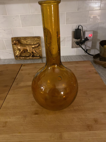 Picked this up at Savers thinking it was a cool wine decanter Its a bong Who donates their bong to savers