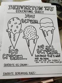 Picked up a coloring sheet for my kids then read a little closer