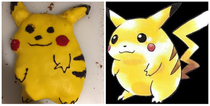 Pilachu cake I made for my birthday I know its shit but I love it