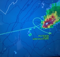 Pilot noped out of storm from Chicago to DC