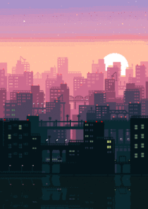 Pixelated Cityscape