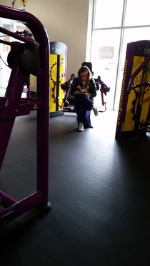 Planet Fitness ladies and gentlemen Shes been like this for over  minutes