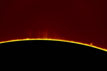 Plasma rain on the surface of the sun through my solar telescope