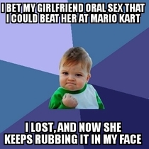 Playing Mario Kart with my girlfriend
