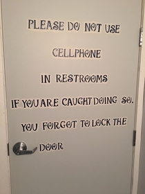 Please do not use cellphone