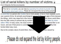 Please dont expand the list by killing