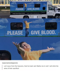 Please give blood