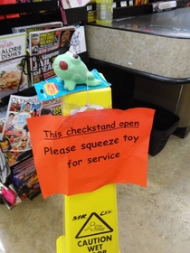 Please squeeze toy for service