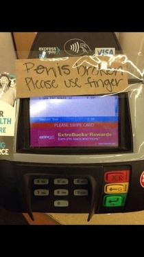 Please use finger