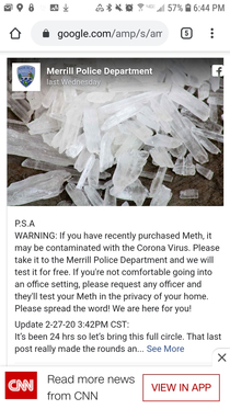 Police offer to test meth for free