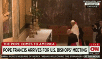 Pope Francis Tablecloth trick