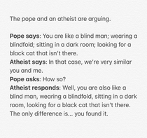 Pope vs Atheist
