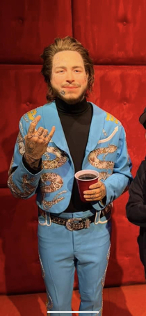 Post Malone wax figure somewhere in Tennessee