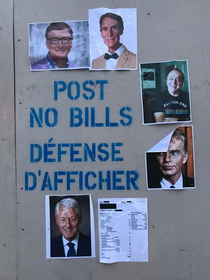 POST NO BILLS - seen on my community mailbox