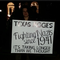 Posted from tonights protest of a White Nationalist speaker at Texas AampM