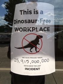 Posted on the door of a local real estate business