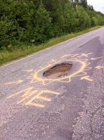 Pot holes in the country