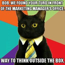 Praise from Business Cat