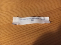 Pretty good fortune cookie