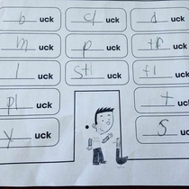 Pretty risky homework assignment for first graders