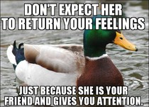 Pro-tip for lonely guys who befriend a woman