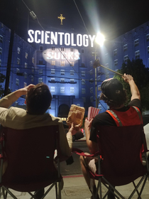 Projected Sucks onto Scientology churches last night