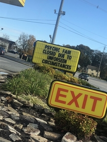 Props go out to the person who made this marquee Absolutely hilarious