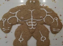 Protein powder gingerbread man
