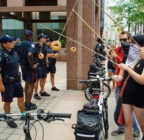 Protestors have found a way to keep the cops under control