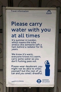 PSA for London tube passengers