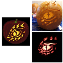 Pumpkin Carving Gone Right Left is the inspiration right is mine