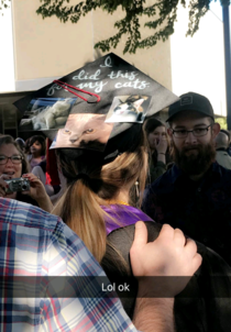 Purrfect graduation cap