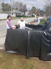 Quarantine day  Turned my truck into a pool