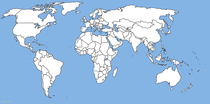 Quick while the Americans are asleep A map of the world with no labels