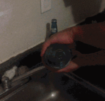 Quickest way to empty a bottle