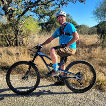 Random pictire my wife took of me on the today Cant figure out if its a mountain bike picture or an ultimate dad picture