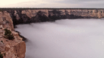 Rare fog inversion in the Grand Canyon