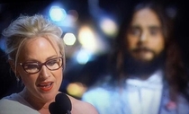 Rare photo of Jesus blessing Patricia Arquette during her acceptance speech