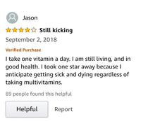 Realistic review of a multivitamin product