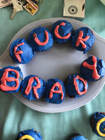Really did a great job on my super bowl logo cupcakes