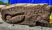 Recent find in Britain of a Roman inscription dating from around  AD Its of a penis and says Secundinus Is An Asshole