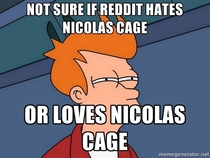 Reddit on Nic Cage