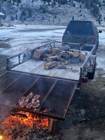 Redneck barbecue grill
