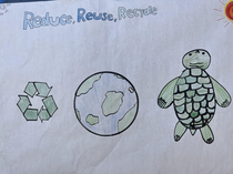 Reduce recycling Reuse the Earth Recycle Turtles