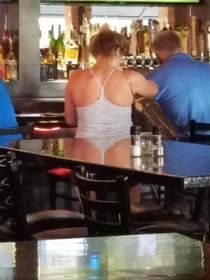 Reflection of tank top on the table